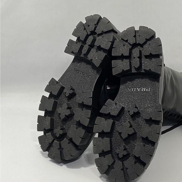 Prada Lug-Sole Tall Leather Combat Boots size 36 - Picture 14 of 15